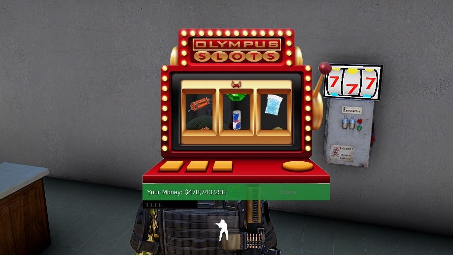 The slot machine gui.