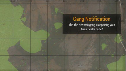 The notification you'll receive if a gang begins capturing your gang's cartel.
