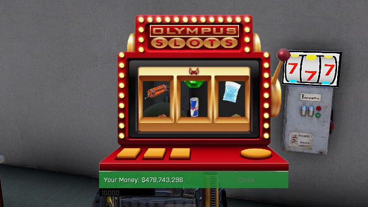 The slot machine gui.