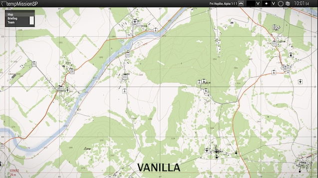 The vanilla Altis map.