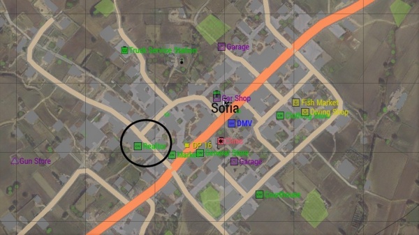 The map marker for a realtor; where players must go to access the realtor.