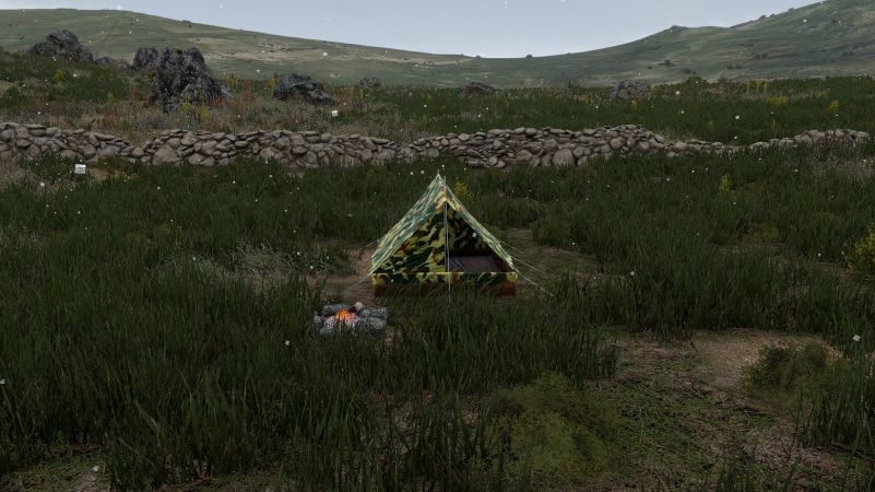 A picture of the Camping setup.