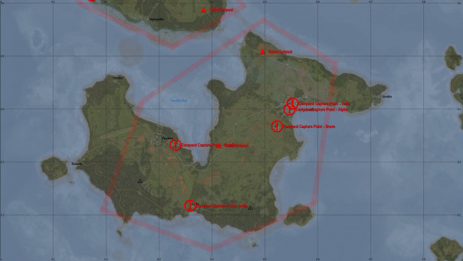 The Yannuka Island conquest map.