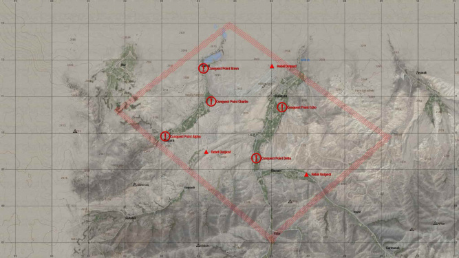 The Oil Baron's Oasis conquest map.
