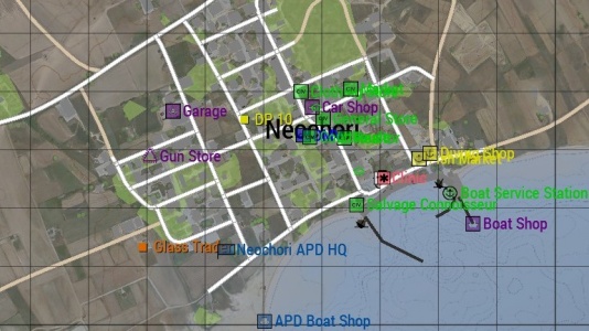 Map location of glass trader.
