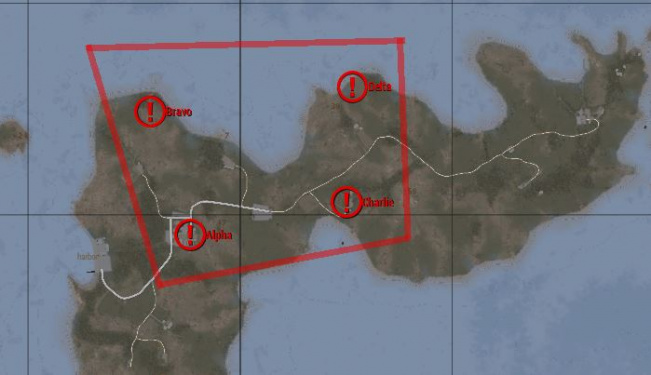The Harbour Island conquest map.