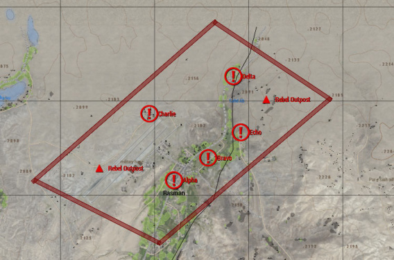 The Hell's Highway conquest map.