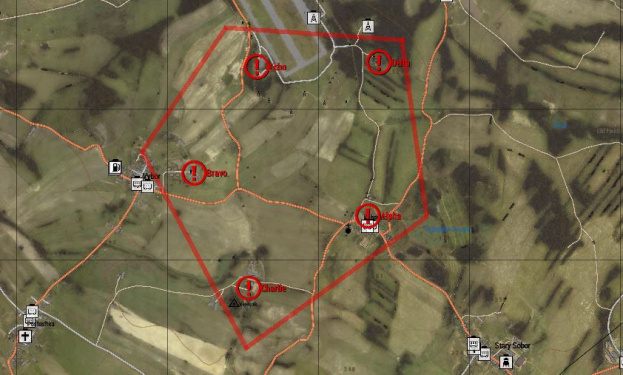 The Vybor Airfield V2 conquest map.