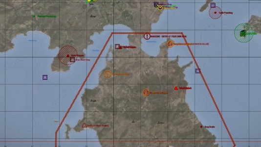 The North Warzone conquest map.