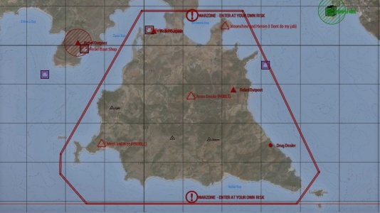 A map of the warzone.