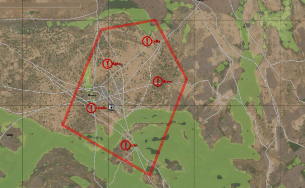 The Marwey Airfield conquest map.