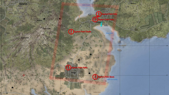 The Ortego Corazol conquest map.